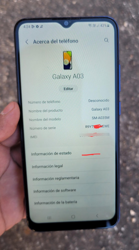 Tarjeta Logica Samsung A03 Libre Garantizada (sm-a035m) (Usado)