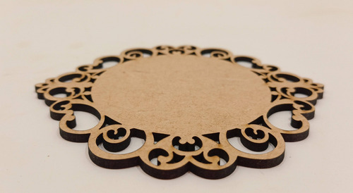 Imagem 5 de 6 de Placa Moldura Escapulário 12 Cm Mdf Cru - 10 Unidades