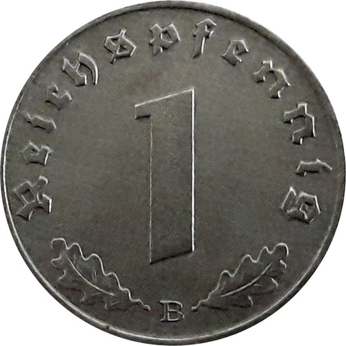 Alemania Nazi Moneda De 1 Pfennig Del Año 1944