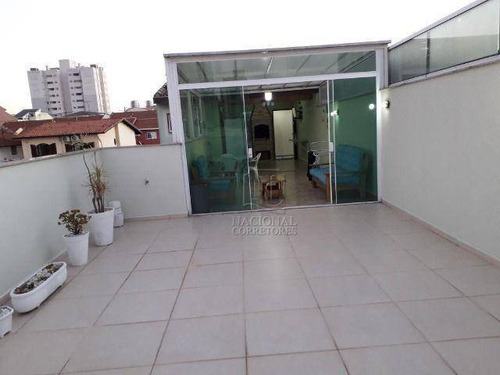 Cobertura Com 3 Dormitórios À Venda, 144 M² Por R$ 585.000,00 - Campestre - Santo André/sp - Co5000
