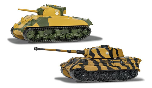 Tanque Sherman Vs King Tiger, Modelo Diecast, 20 Cm