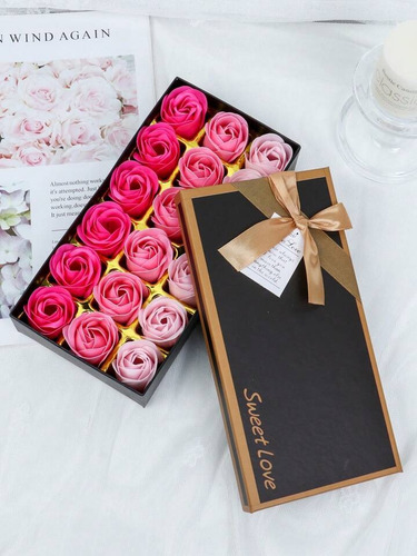Caja 18 Rosas De Jabón Regalo 14 De Febrero San Valentín
