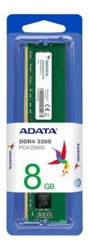 Memória Ram U-dimm Ddr4 8gb 3200mhz Adata Desktop