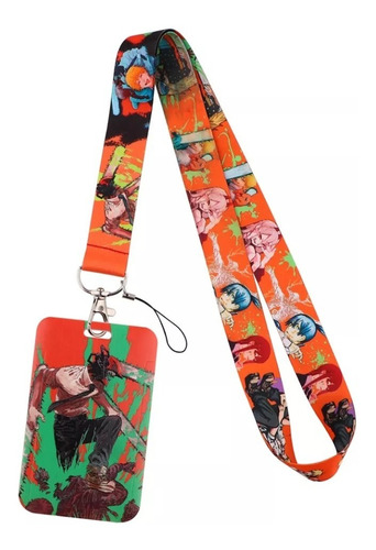 Lanyard + Portacredencial Chainsaw Man Anime V2