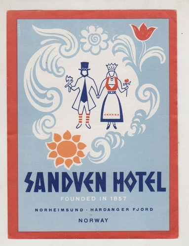 Noruega Antiguo Luggage Hotel Sandven Hardangerfjord Vintage