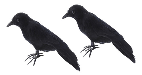Cuervo Espanta Palomas Realista Aves Artificiales Con