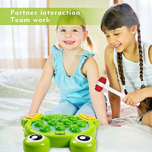 Juego Interactivo De Golpear Al Sapo Color Verde Plastico