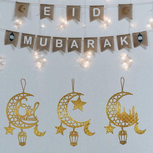 1 Juego De 3 Piezas De Colgante De Ramadán, Decoración Musul