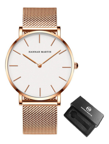 Reloj Simple Ultrafino De Acero Inoxidable Hannah Martin