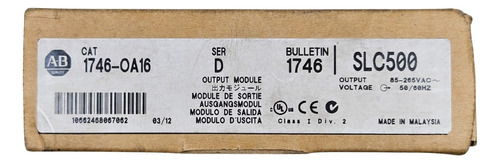 Allen Bradley  Modulo De Salidas Triac Slc 500 1746-oa16