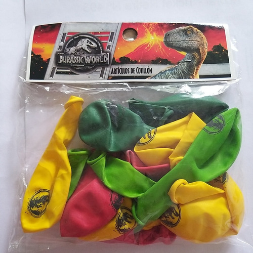 Globos De Látex X 15 Unidades Jurassic Word Dinosaurio