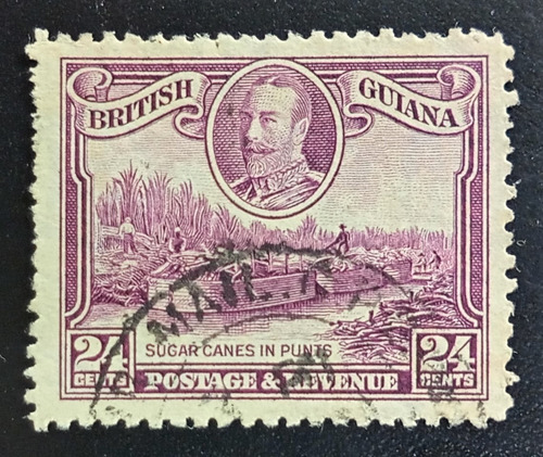 Guyana Británica, Sello Sc 216 24c Azucar 1934 Usado L17975
