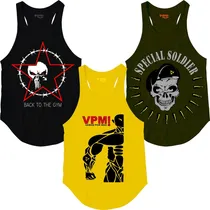 Comprar 3 Musculosas Abiertas Olímpicas Tela Vip Especial Genetic