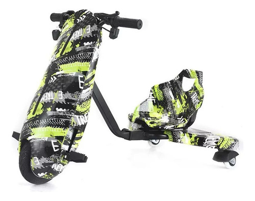 Triciclo Scooter Elétrico Led Drift Patinete 250w Bluetooth Cor Street Verde