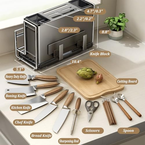 Soporte Universal Para Cuchillos De Cocina, Bloque De Cuchil