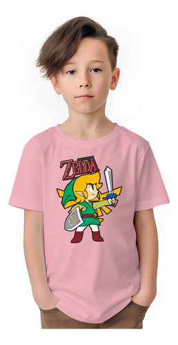 Polera Niños Zelda Comic Gamer 100% Algodón Wiwi