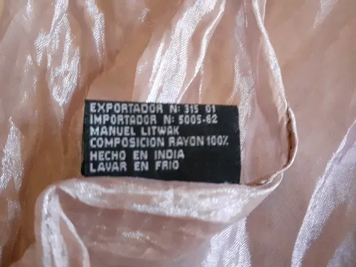 Chalina Nude Tornasolada.cien % Rayon De La India.medidas. (Usado)