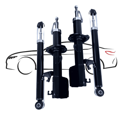 Kit 4 Amortiguadores Gas Versa 2012 2013 2014 2015 Safety