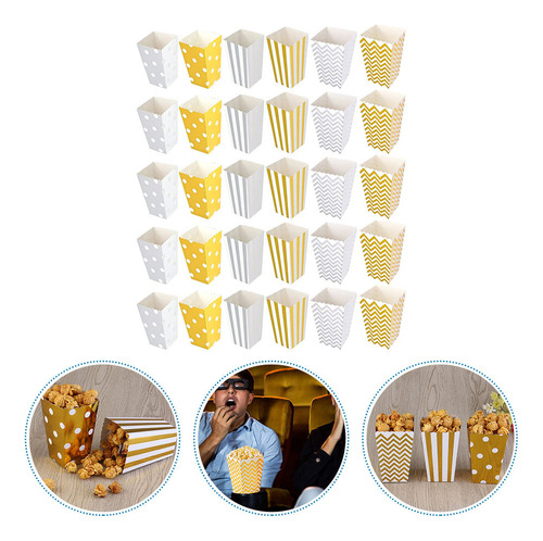 Vasos De Palomitas De Papel Para Palomitas De Maíz, Caja De
