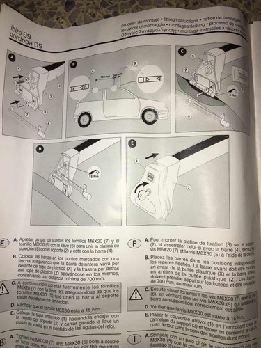 Barra Porta Equipaje Para Seat Vw Audi Original Llave 80 Vrs