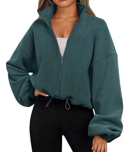 Sudaderas Con Cremallera Y Cuello Alto Femenino Perder Otoño