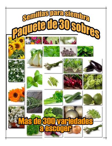 Paquete De 30 Sobres A Escoger Entre 300 Variedades
