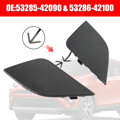 2 Tapa Remolque Parachoques Delantero Para Toyota Rav4 16-18