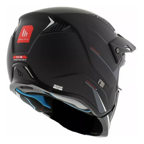 Casco Modular Para Moto Mt Helmets Streetfighter Solid Negro
