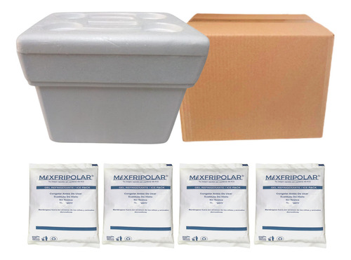 Hielera De Unicel No 7 Con Gel Refrigerante