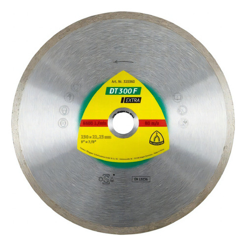 Disco Diamantado 115mm P/ Amoladoras Dt300f Klingspor Color Gris