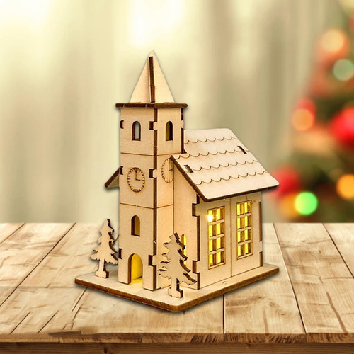 Colección De Casas De Madera Sin Estilo C 9.4x7x12.5cm