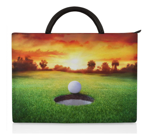 Funda Para Portatil Deporte Pelota Golf Puesta Sol Bolsa Asa