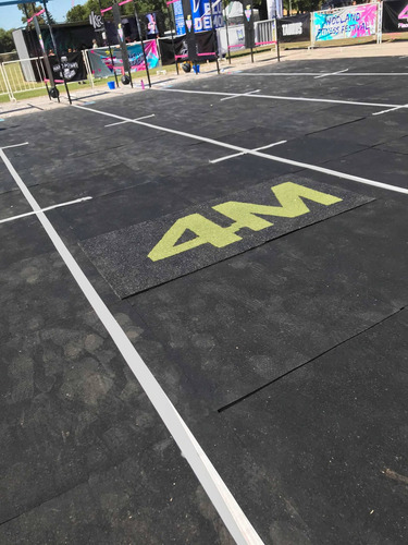 Piso De Caucho 1x1mtr 2cm Para Crossfit Negro
