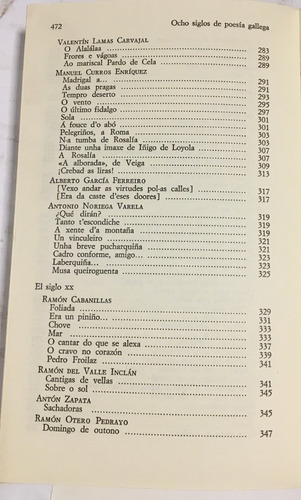 Libro Ocho Siglos De Poesia Gallega Antologia Bilingüe
