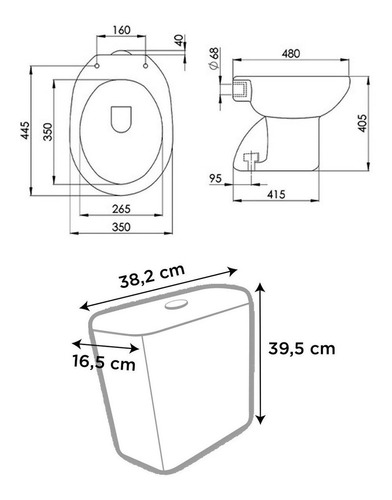 Imagen 3 de 10 de Juego Baño Completo Vanitory Grifería Sanitarios Accesorios