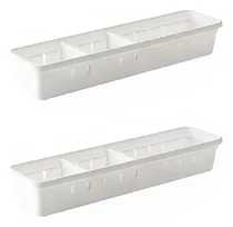 Comprar Set X2 Organizador De Cajon Plastico Con Divisores Plasutil