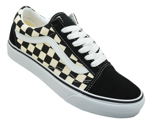 Tenis Vans Old Skool Vn0a38g1p0s Primary Check Blk/white
