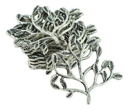 6x 12 Pieces Filigree Leaf Branch Charm Pendant Jewelry