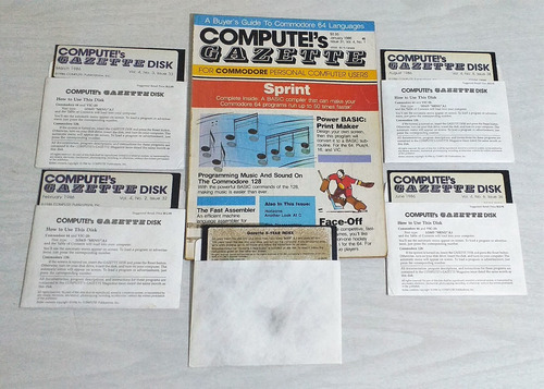 1 Compute Gazette  C/5 Diskettes Index Commodore 64/128 1986