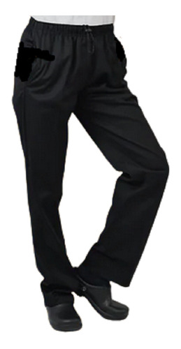 Pantalones De Chef Drill Negro Desde Talla 30 A T36