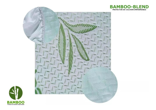 Cubre Colchon Forro Impermeable Bambu Queen Size Suave