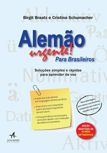 Alemão urgente! Para brasileiros, de Schumacher, Cristina. Série Série Urgente! Starling Alta Editora E Consultoria  Eireli, capa mole em português, 2018