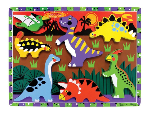 Melissa & Doug Rompecabezas Chunky Dinosaurios