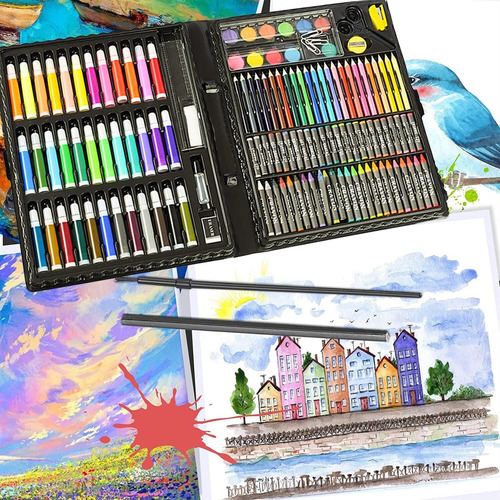 150 Set De Arte Profesional, Pintura Niños Kit De Dibujo
