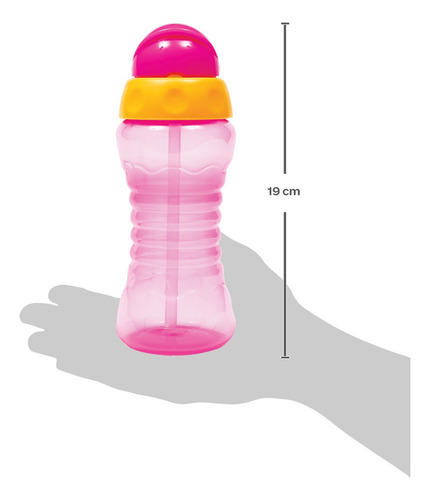 Imagem 5 de 5 de Garrafinha Infantil De Agua Com Canudo De Silicone Retratil