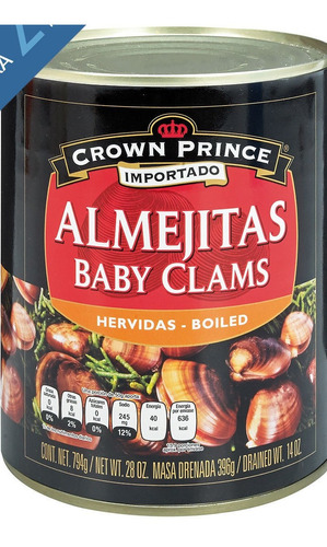 Almejitas Hervidas (baby Clams) + Gratis 1 Cubrebocas 3c