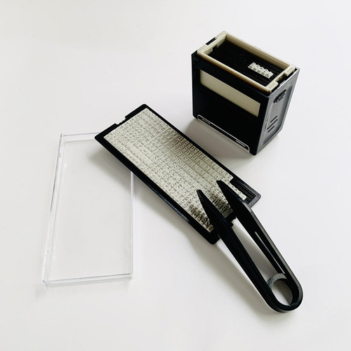 Slot Flip Back Ending Stamp Kit De Sello 18 Mmx47mm Negro
