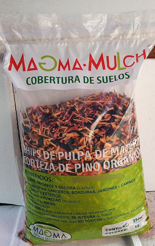 Mulch Magma Chips Decorativos 25 Dm3 Corteza Pino Colores