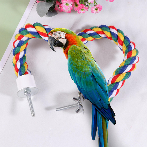 Cuerda De Algodón Con Forma De Loro, Duradera, Para Trepar,