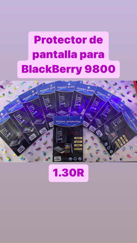 1.30 Protector De Pantalla De Blackberry 9800 Transparente